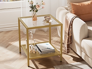 gold side table