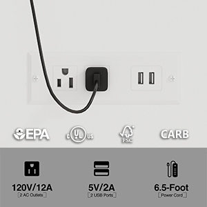 nightstand with charger station