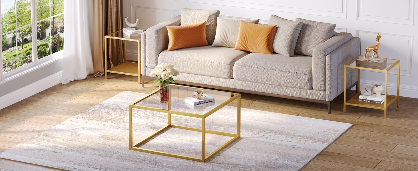 gold coffee table